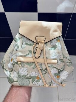 Květovaný batoh v béžové barvě | Nový | Dámský