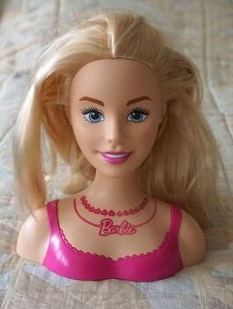 Dětská česací hlava BARBIE výška 21 cm