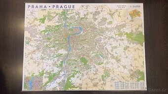 Velká nástěnná mapa Prahy - 1