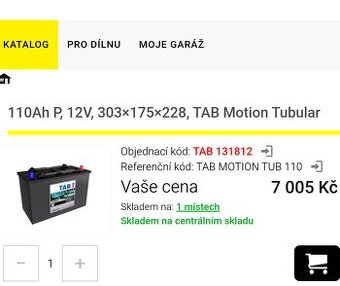 Trakční baterie 12 v 115 AH Beroun