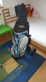Kompletní golfový set zn.Topflite vč.bagu a vozíku
