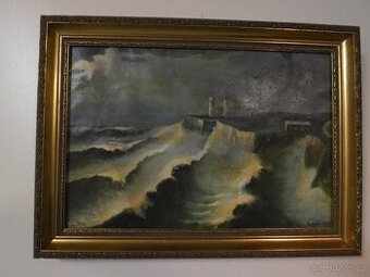 Moře s pevností, majákem Vychytil 1910
