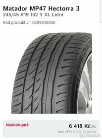 Matador MP47 Hectorra 3 245/45 R19 102 Y XL Letní
