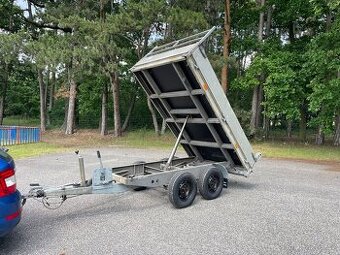 Bržděný sklopný přívěs Hapert 2000 kg, nová podlaha