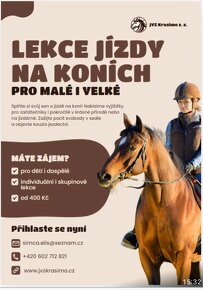 Jízda na koni, jízda kočárem, kroužek, voltiž, tábory - 1