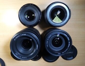 Objektiv Canon 55-250 II. Canon 50.1.8. SIGMA 18-200.