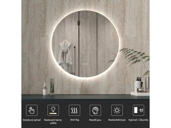 Koupelnové zrcadlo s LED podsvícením zn. CERANO
