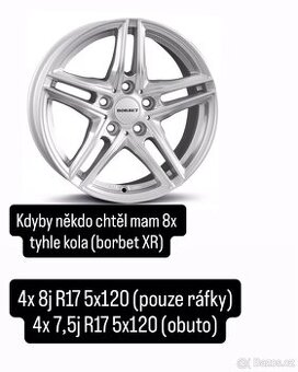 8x Borbet XR R17 5x120