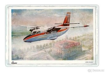 plechová cedule - letadlo Let L-410 Turbolet