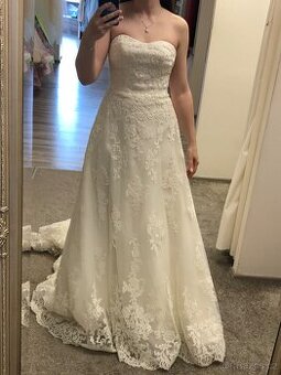 Svatební šaty bez ramínek vel. 36-38