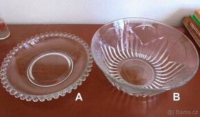 Skleněná mísa, miska, podložka - různé druhy