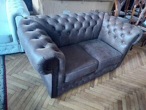 Top cena Nová kožená sedačka Chesterfield
