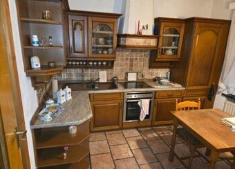 Rustiální linka tmavý dub masiv se spotřebiči,5552