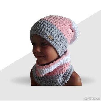 🍂 Podzimní / zimní homeless souprava čepice, nákrčník