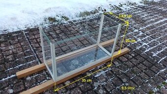 Akvárium 9,5 litru s krycím sklem / 3 ks