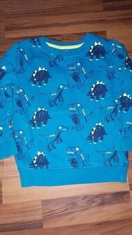 Tyrkysová mikina s dinosaury 110 bluezoo
