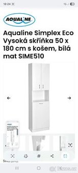 Koupelnová skříňka s košem