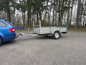 Bržděný přívěs ATEC 1300 kg, 127x250 cm, nová podlaha a stk