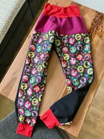 Handmade rostoucí softshellové kalhoty vel. 128 softshellky