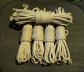 Konopné laná shibari / kinkabu - 5 x 8,18m(6mm)