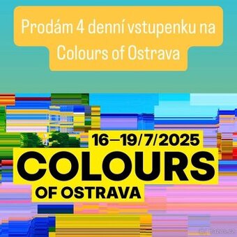 Colours of Ostrava, 4 denní vstupenka