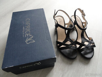 Sandály Caprice vel. 40, černé, jako nové viz fota