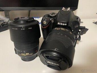 Nikon D5100 + 2× objektiv + příslušenství - 1