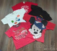 Chlapecké bavlněné trička, vel. 116 (5let)