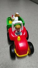 Traktor se 2 zvířatky a figurkou řidiče - 1