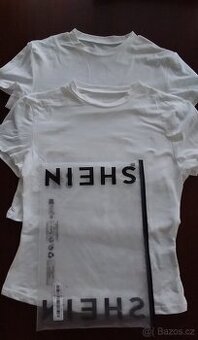 2 bílá trička nová vel. M Shein