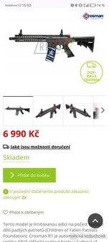 Vzduchový samopal Crosman R1 Full Auto Fallen Patriot