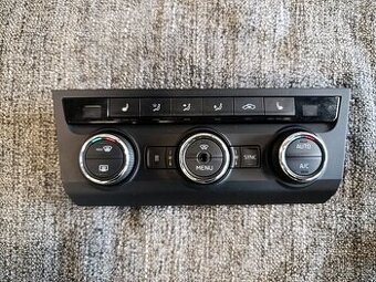 Škoda Superb 3 - Climatronic, panel ovládání topení