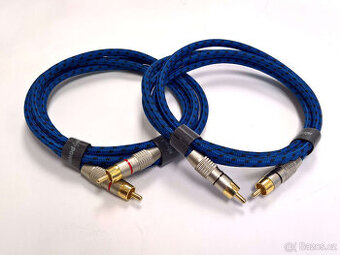 RCA (cinch) audio kabely 1.5 m s pozlacenými konektory