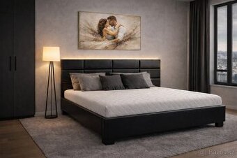 Postel dvoulůžko bílá 160x200cm komplet nová