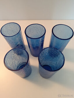 Skleničky staré krakelované 5ks