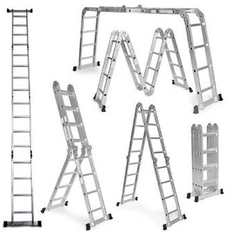 Multifunkční hliníkový kloubový žebřík BL-404