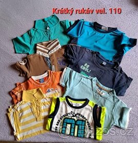 Trika a tílko krátký rukáv vel. 110