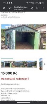 Plechová garáž 5x3