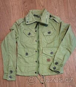 PODZIMNÍ BAVLNĚNÁ/PLÁTĚNÁ BUNDA  zn. GIRL ZONE vel. XS/ 152