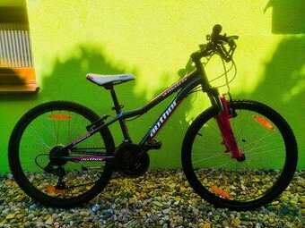 Značkové dětské kolo Author 24" (grafit/růžová)