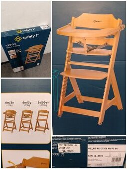 NOVÁ Dětská dřevěná rostoucí židle zn. Safety 1st