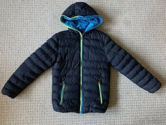 Tmavě modrá zimní bunda, vel.140