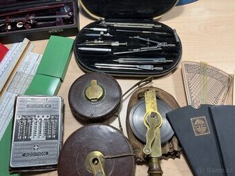 Starožitný Planimetr N:1881a jiné měřící pomůcky
