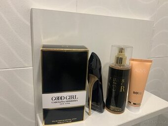 Guess parfém ,carolina herrera parfém, krém boss