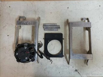 přídavný větrák KTM + hliníkové rámy (kryty) chladičů