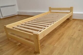 Nová postel borovice 90x200 cm masiv + rošt