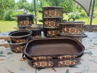 Retro smaltované hrnce