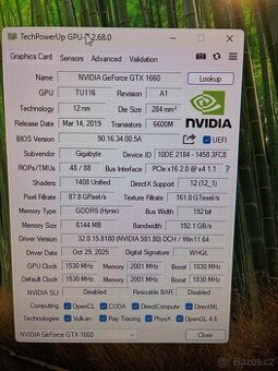 Herní PC AMD Nvidia GTX 1660