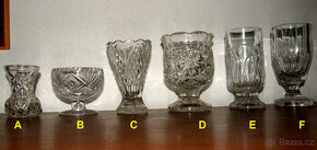 Váza, vázička, pohár sklo - 6 druhů