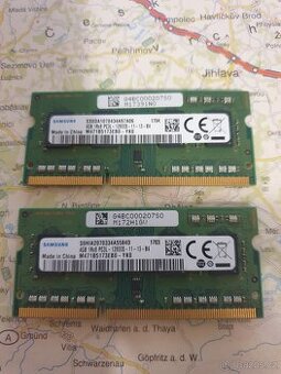 Kvalitní paměti značky Samsung 8GB(2x4GB) DDR3
